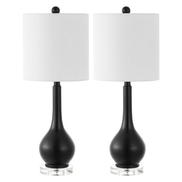 Dylan 25" Metal/Crystal Teardrop LED Table Lamp - JONATHAN Y